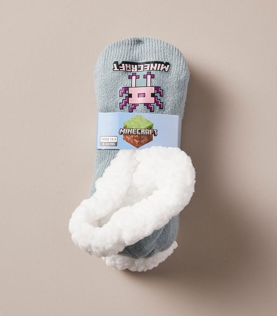 Minecraft Fleece Home Socks