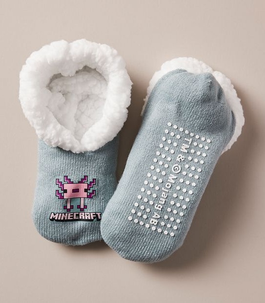 Minecraft Fleece Home Socks