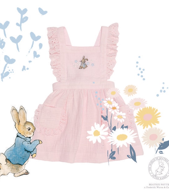 Baby Peter Rabbit Muslin Pinafore