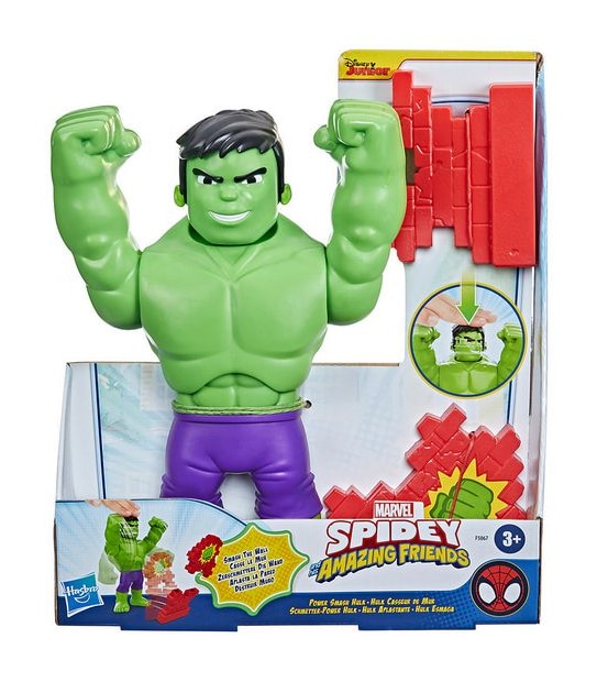 Marvel Spidey and His Amazing Friends Supersized Power Smash Hulk Action Figure