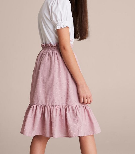 Textured Midi Skirt