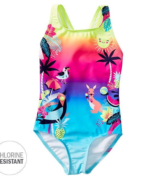 Australia Day Chlorine Resistant One Piece Swimsuit 