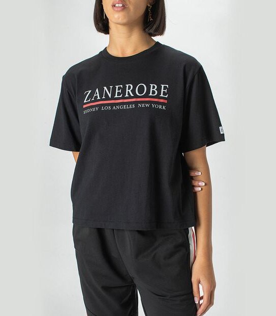 ZxZanerobe Oversized Crop T-Shirt - Vintage Black