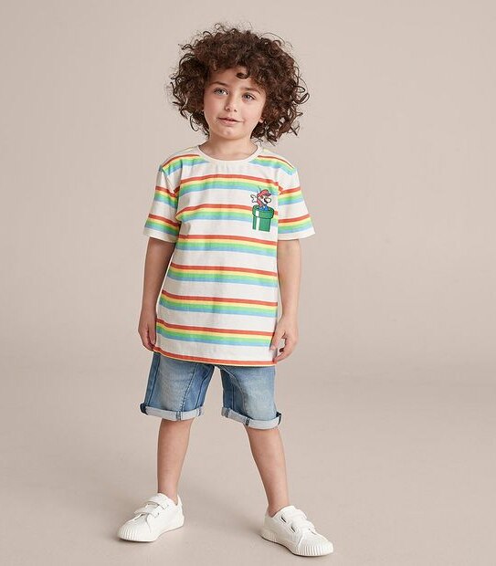 Super Mario Striped T-shirt