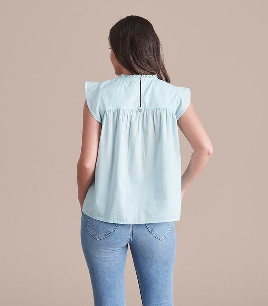 Dannii Minogue Petites Spliced Flutter Sleeve Top