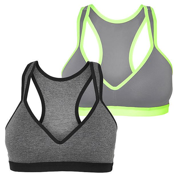 2 Pack Low Impact Sports Crops, Style:CN1472GV 2 Pack Low Impact Sports Crops, Style:CN1472GV