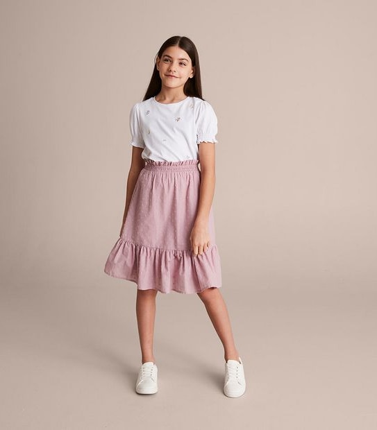 Textured Midi Skirt