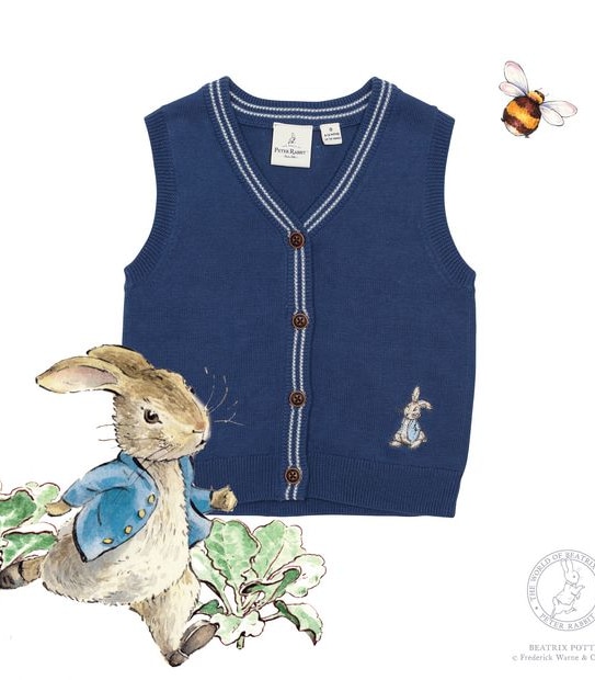 Baby Peter Rabbit Embroidered Knit Vest