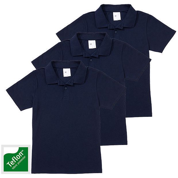 3 Pack Unisex School Short Sleeve Polo Top 3 Pack Unisex School Short Sleeve Polo Top
