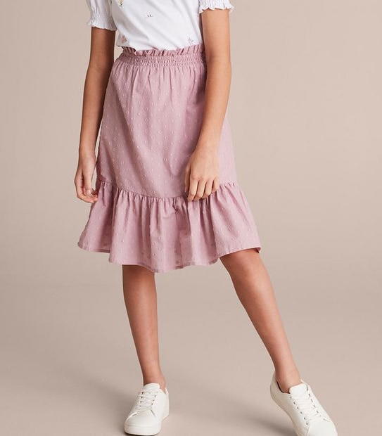 Textured Midi Skirt