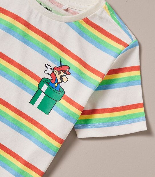 Super Mario Striped T-shirt
