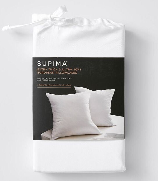 Supima 2 Pack 400 Thread Count European Pillowcases