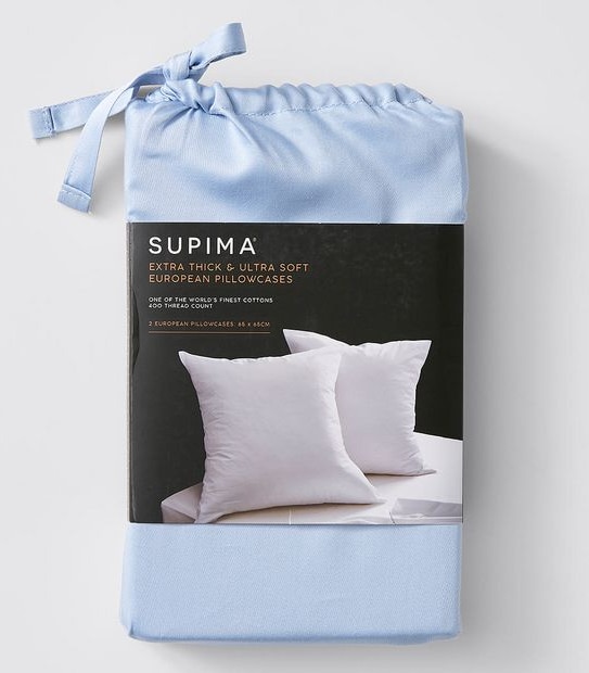 Supima 2 Pack 400 Thread Count European Pillowcases