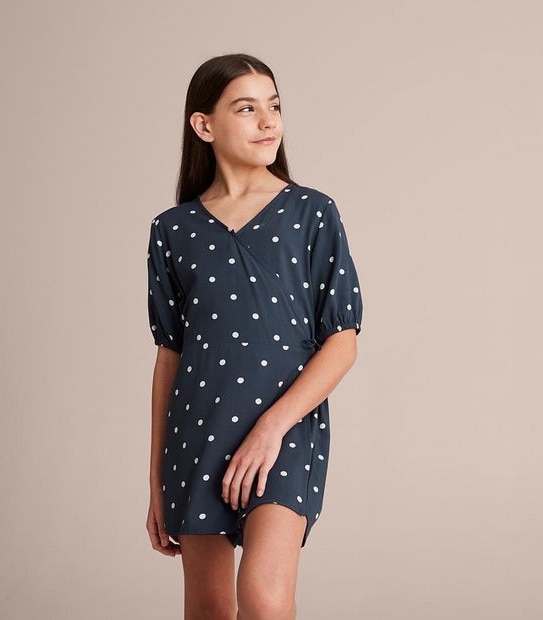Polka Dot Wrap Playsuit