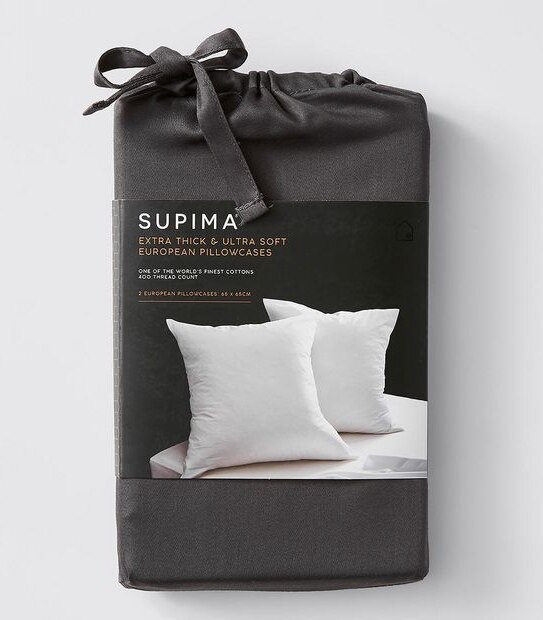 Supima 2 Pack 400 Thread Count European Pillowcases