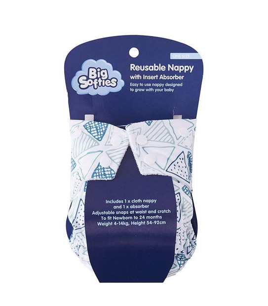 Big Softies Reusable Cloth Nappy Insert - Assorted