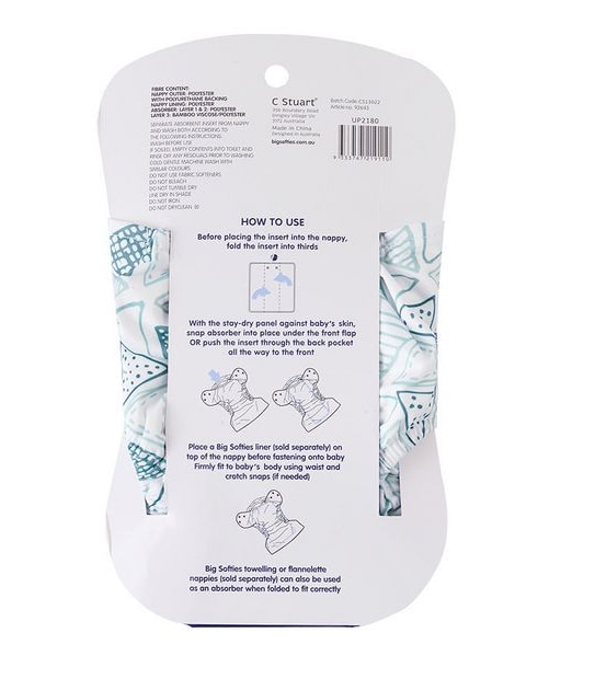 Big Softies Reusable Cloth Nappy Insert - Assorted