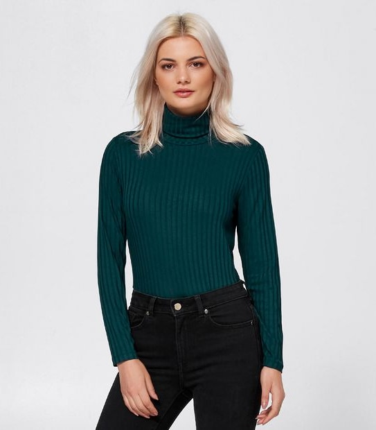 Dannii Minogue Petites Turtle Neck Top - Green