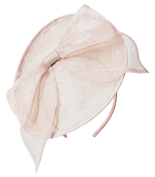 Belinda Saucer Fascinator - Nude