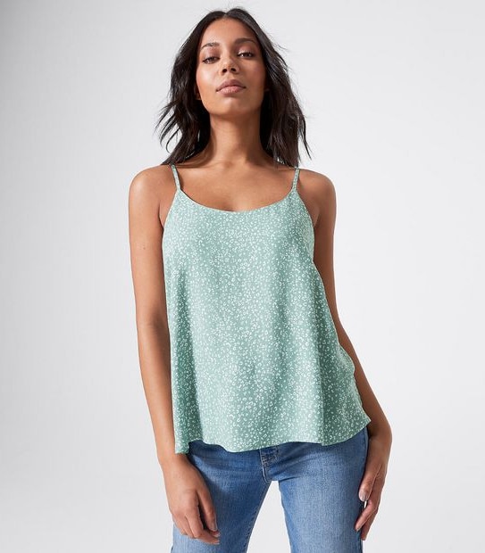 Lily Loves EcoVero Swing Cami - Green Animal Print