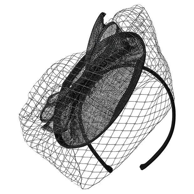 Penelope Pillbox Fascinator - Black Penelope Pillbox Fascinator - Black