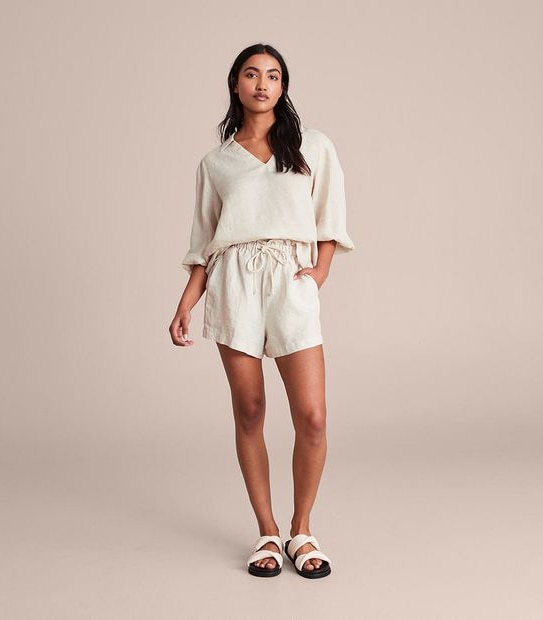 European Linen Puff Sleeve Blouse 6 of 6