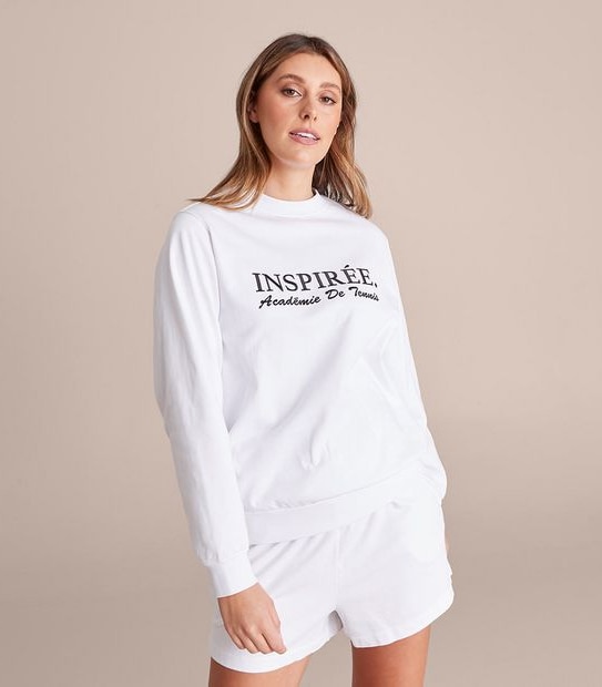 Active French Terry Long Sleeve Crew Jumper
