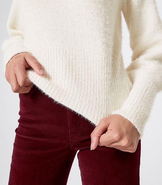 Lily Loves Balloon Sleeve Sweater - Ivory White