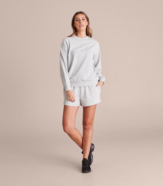 Active French Terry Long Sleeve Crew Jumper