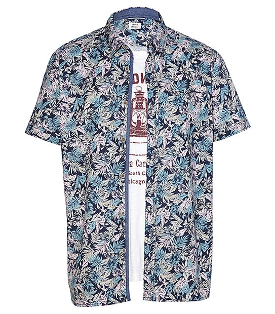 Men's Short Sleeve Shirt & T-Shirt Combination - Multi