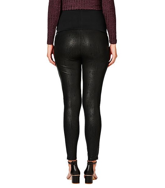 Maternity by Dannii Minogue Textured Belly Band Legging - Black