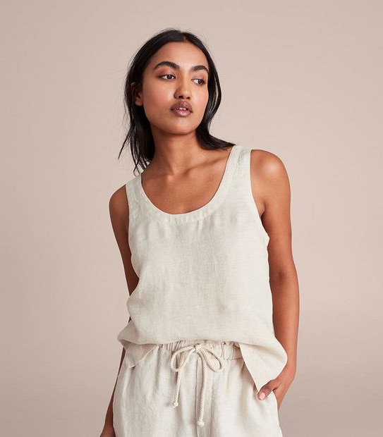 European Linen Tank Top