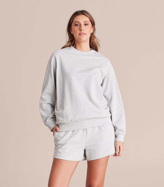 Active French Terry Long Sleeve Crew Jumper