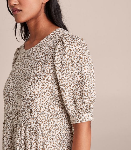 European Linen Tiered Midi Dress 3 of 6