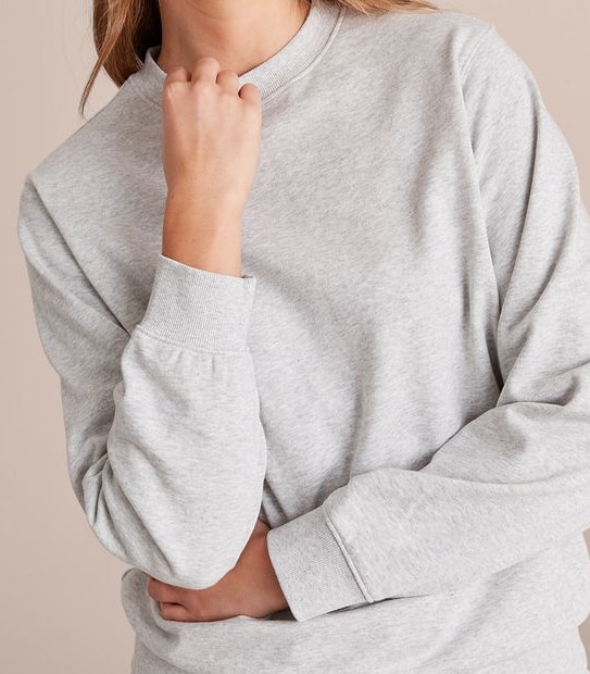 Active French Terry Long Sleeve Crew Jumper