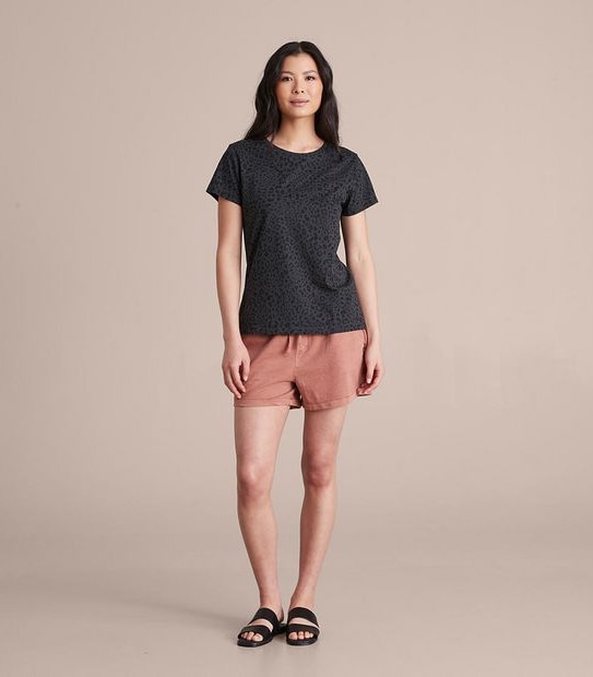 Printed Fitted Crew T-Shirt