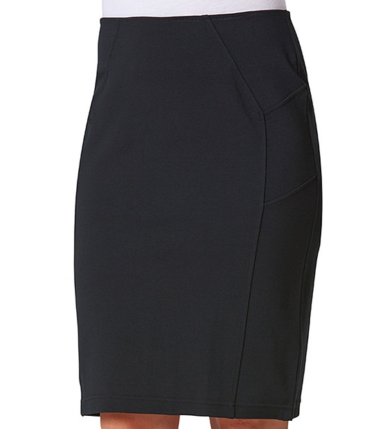 Pull-On Ponte Skirt - Black