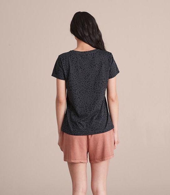 Printed Fitted Crew T-Shirt