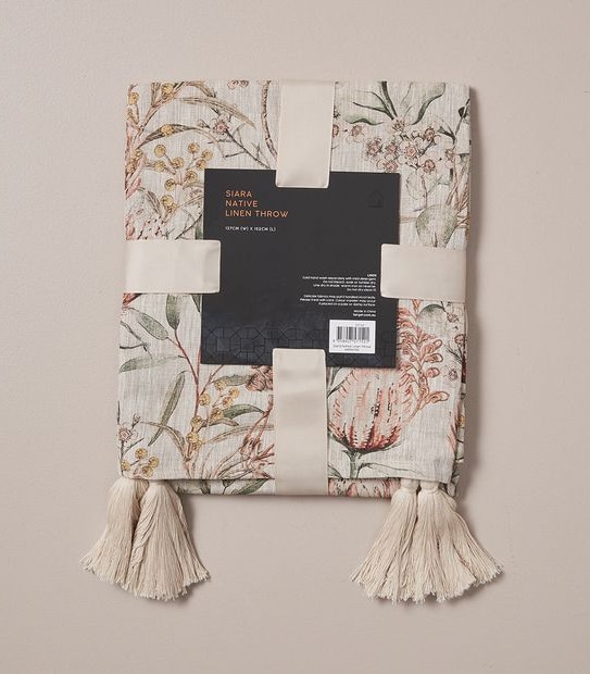 Siara Native Print Linen Throw