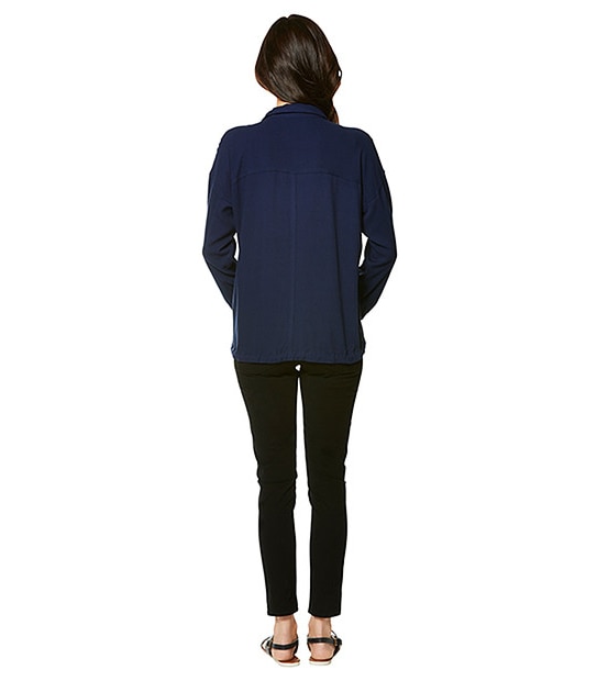 Crop Anorak - Navy