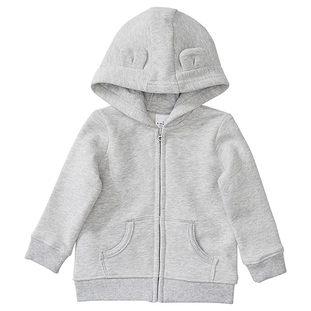 Basic Zip Up Hoodie With Ears