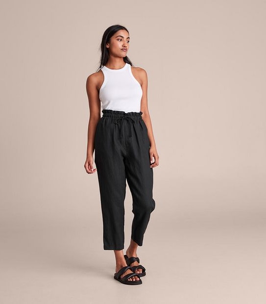 European Linen Tapered Pants