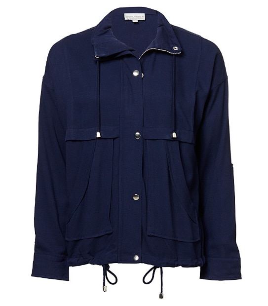 Crop Anorak - Navy