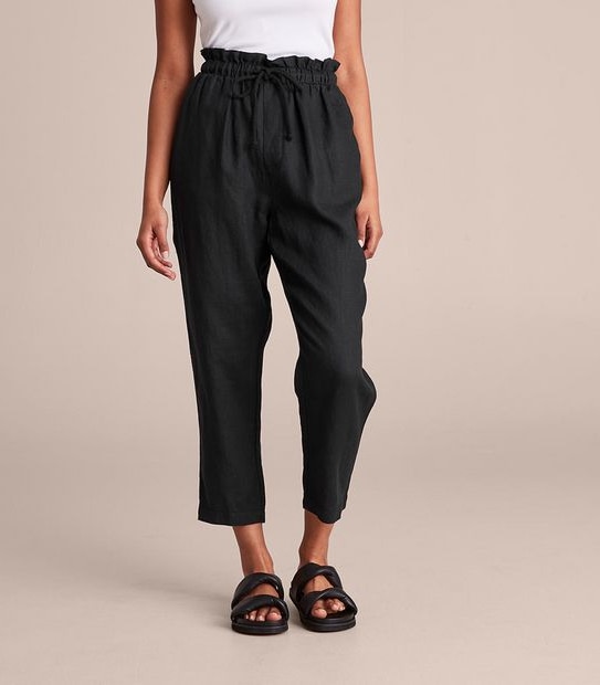 European Linen Tapered Pants