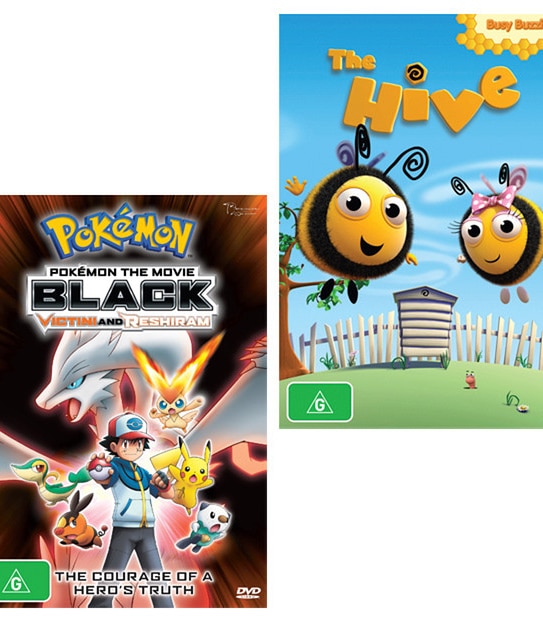 The Hive: Busy Buzzing + Pokemon The Movie: Black - Victini + Reshiram DVD Bundle