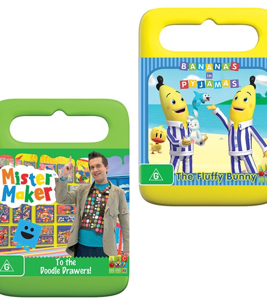 Bananas In Pyjamas: Fluffy Bunny + Mister Maker To the Doodle Drawers DVD Bundle