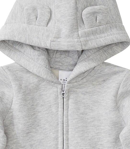 Basic Zip Up Hoodie With Ears 3 of 3