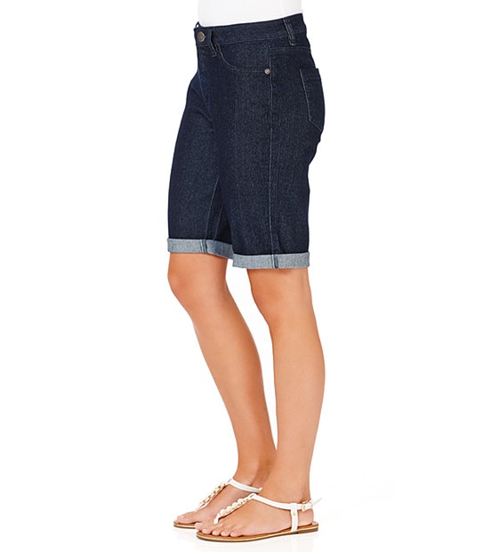 essentials Mid-Length Denim Shorts - Rinse Wash