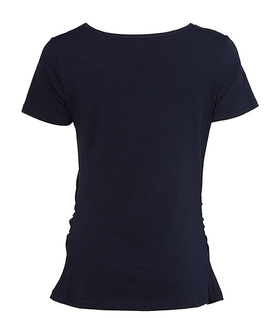 Basic Maternity T-Shirt - Navy Blue 2 of 3