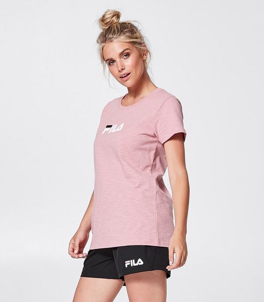 Fila Isla Slub T-Shirt - Pink